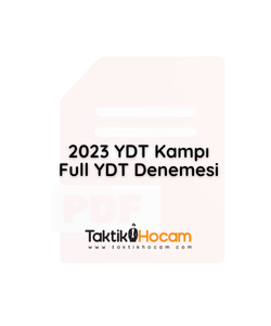 2023 YDT Kampı Full YDT Denemesi